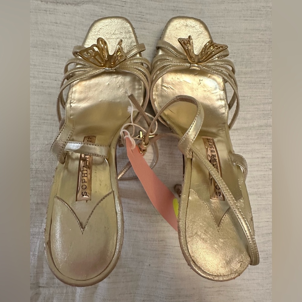 Sophia Webster Mariposa Leather & Glitter Butterfly Platforms - Picture 7 of 13